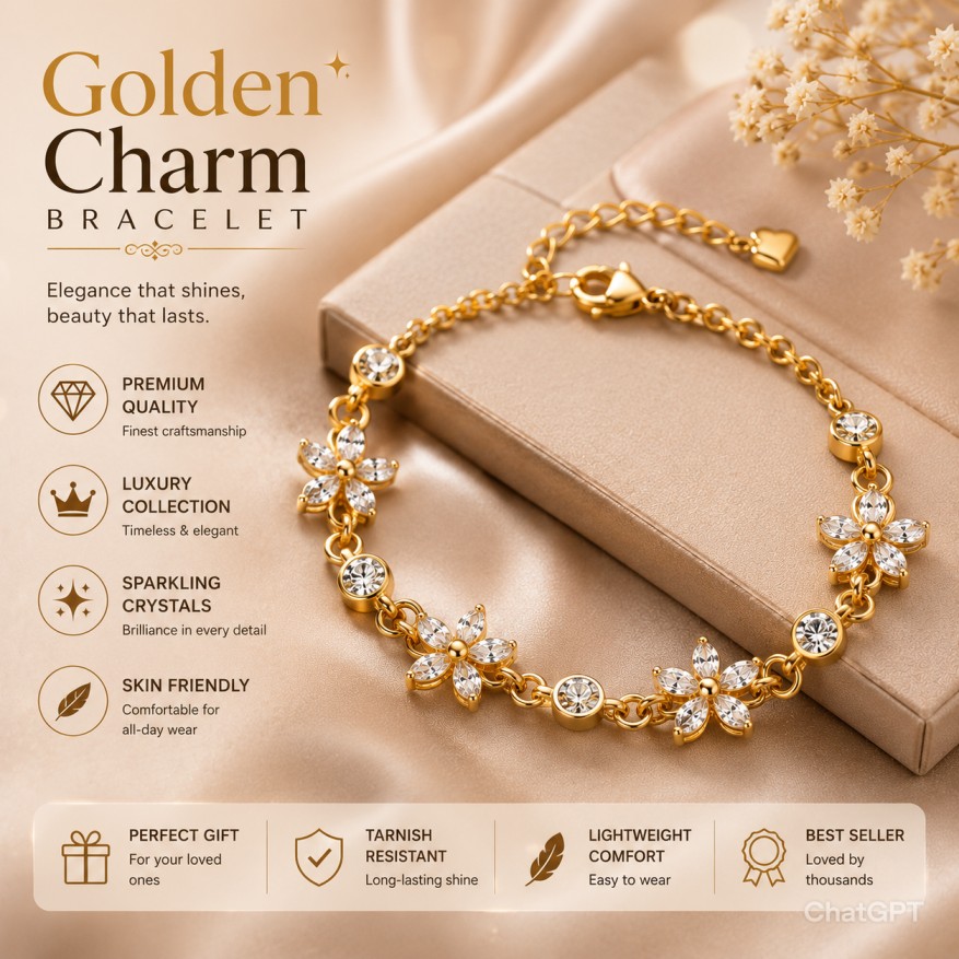 Golden Charm Bracelet ✨