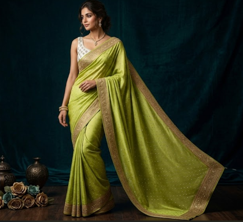 Lime Radiance Saree