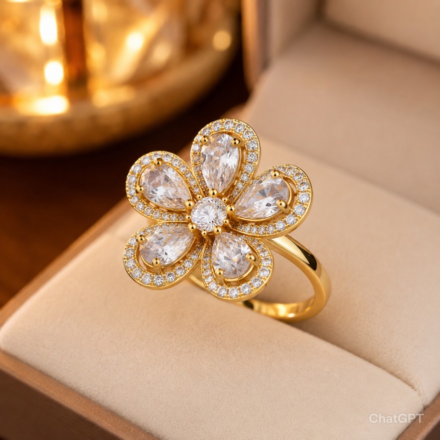 Golden Blossom Ring ✨