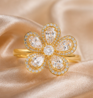 Golden Blossom Ring ✨