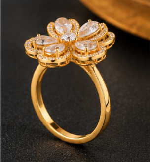 Golden Blossom Ring ✨
