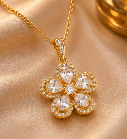 Golden Blossom Pendant ✨