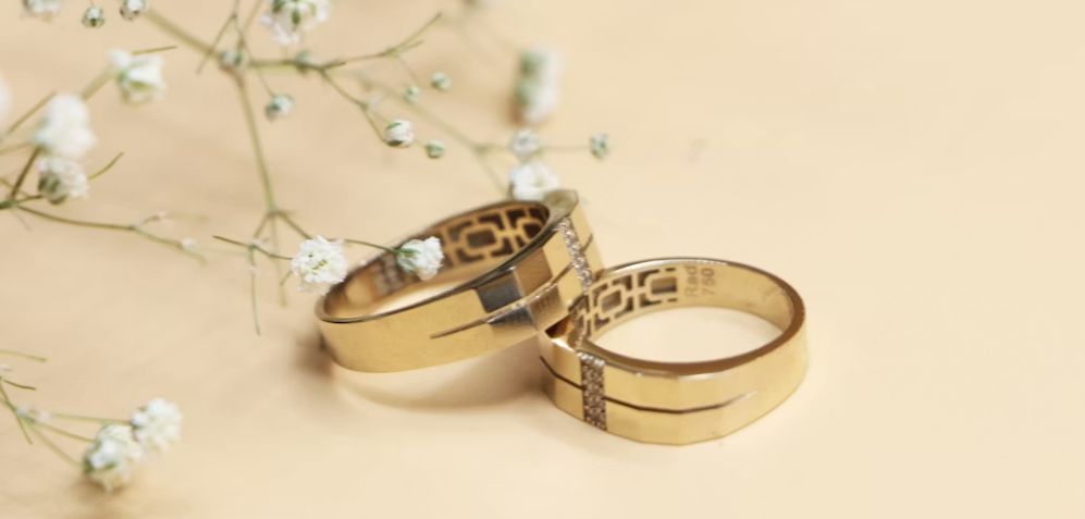 Beautiful matching rings symbolizing love, commitment, and everlasting memories.