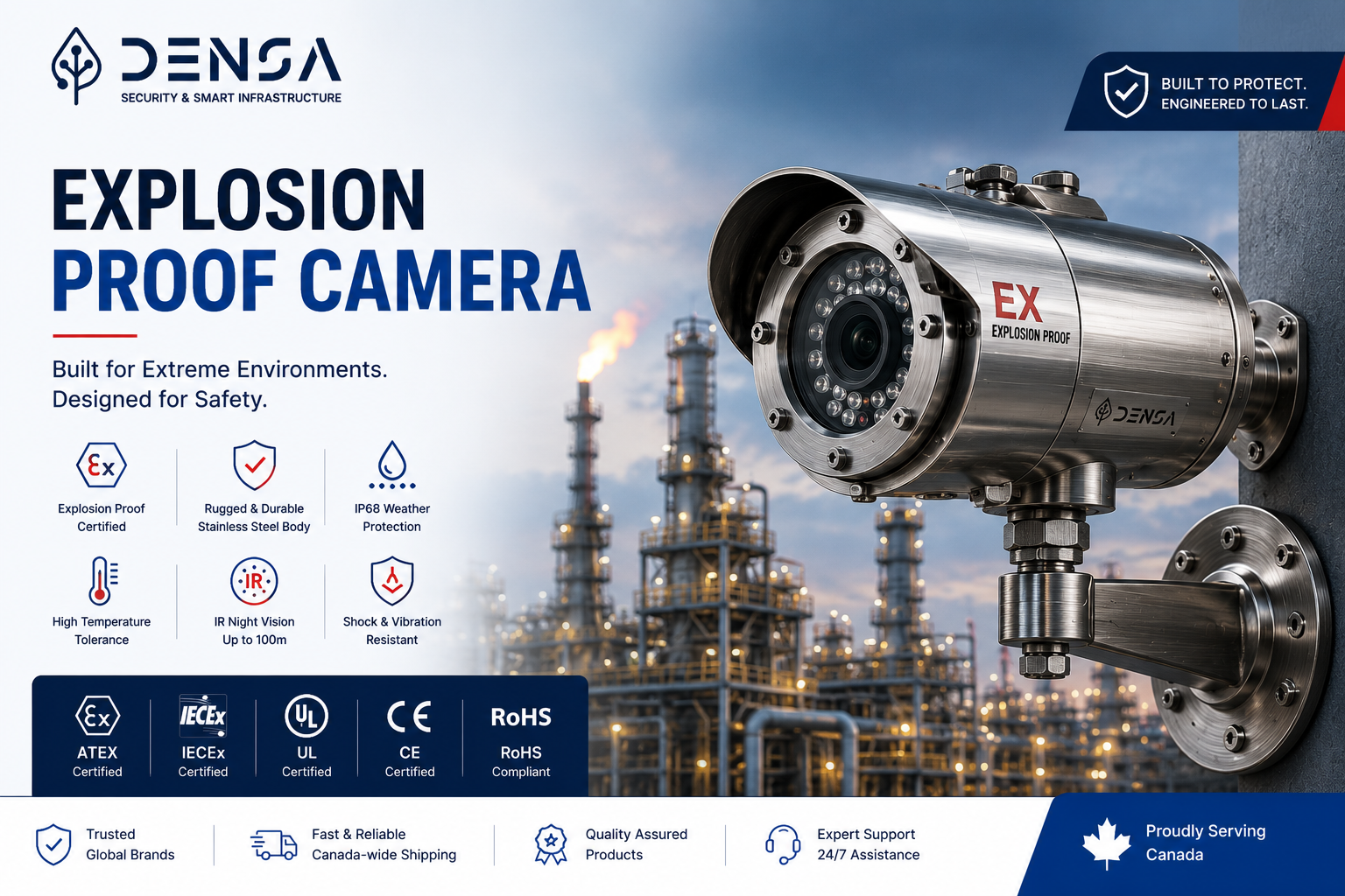Explosion proof camera