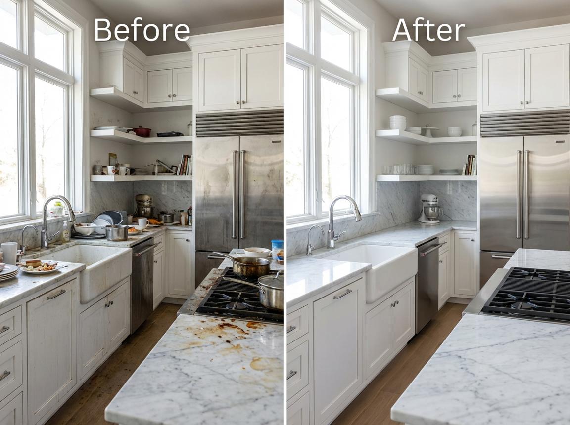 Kitchen Deep Cleaning – Grease-Free & Germ-Free Kitchen
