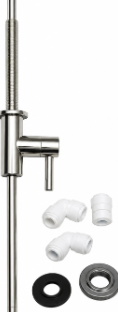 aj waterpurifier wala Stainless Steel Long Body RO Faucet Bib Tap, Pillar Tap, Push Cock, Pull-Out Faucet, Pull-Out Faucet/Tap, Spout, Sink Tap Faucet (Wall Mount Installation Type)